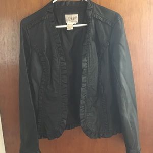 Black leather jacket